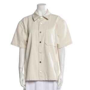 Simkhai Short Sleeve Button-Up Top